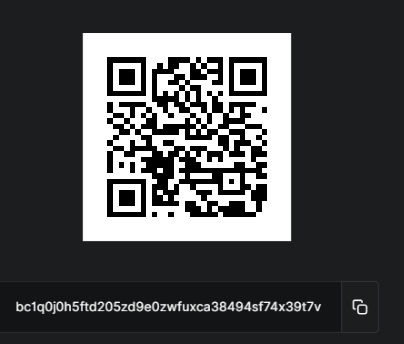 QR code for Bitcoin donations